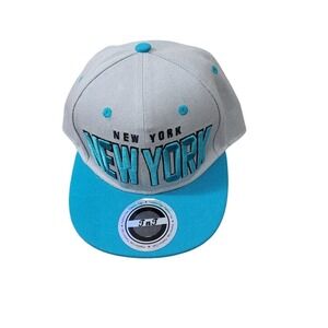 New York Yankees Inspired Snapback Baseball Cap Hat Grey Teal‎ Men